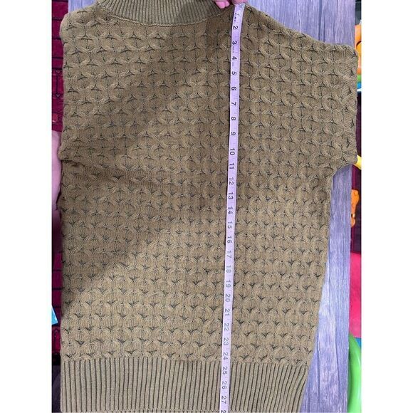 NWOT Knox Rose Green Chunky 3D knit Pullover Mock Neck Sweater Size S - Picture 13 of 13